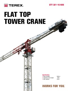 Terex CTT 321-16 H20 Specifications