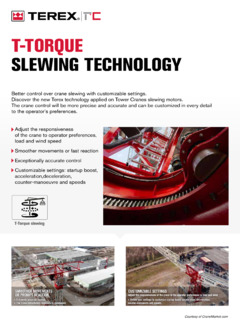 Terex CTT 332-16 Specifications