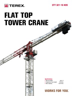 Terex CTT 321-16 H20 Specifications