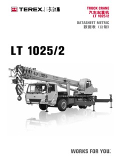 Terex LT 1025/2 Specifications