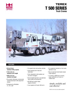 Terex T 550 Specifications