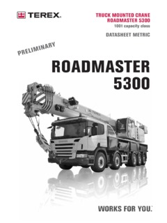Terex ROADMASTER 5300 Specifications