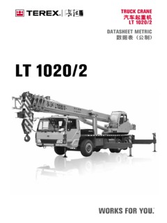 Terex LT 1020/2 Specifications