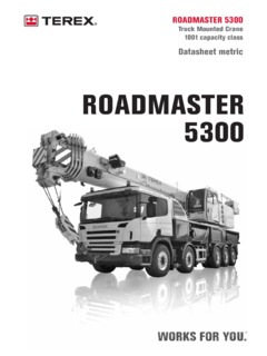 Terex ROADMASTER 5300 Specifications