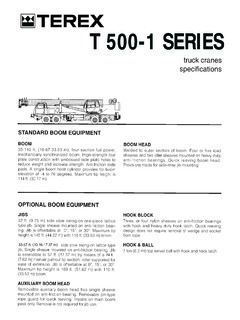 Terex T 500-1 Specifications