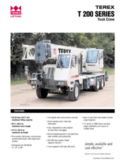 Terex T 220 Specifications