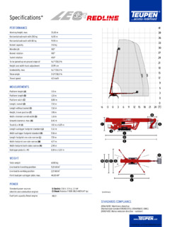 Teupen LEO35T REDLINE Specifications
