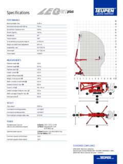 Teupen LEO15GTplus Specifications