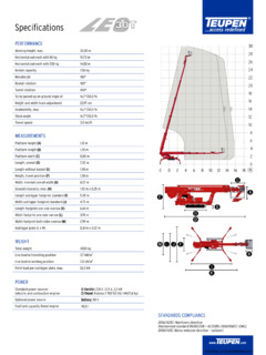 Teupen LEO30T Specifications