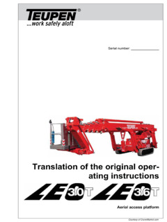 Teupen LEO30T Specifications
