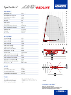 Teupen LEO27T REDLINE Specifications