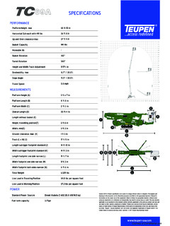 Teupen TC69A Specifications