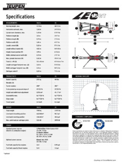Teupen LEO15GT Specifications