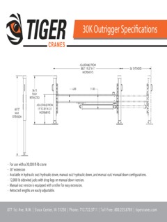 Tiger Cranes 5031 Specifications