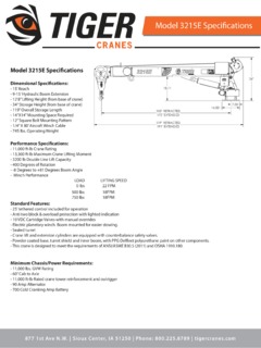Tiger Cranes 3215E Specifications