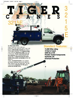 Tiger Cranes 3215E Specifications