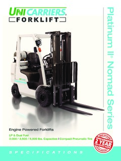 UniCarriers AF50 Specifications