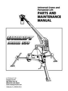 Unilift 538 Specifications