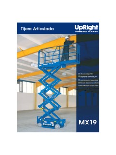 UpRight MX19 Specifications