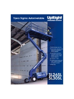 UpRight SL30SL Specifications