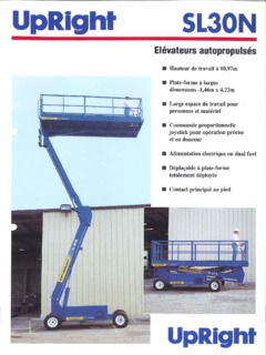 UpRight SL30N Specifications