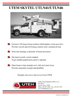 UTEM SKYTEL UTLN46 Specifications