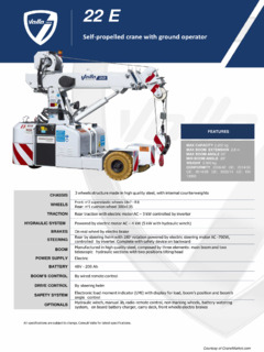 Valla Manitex 22 E Specifications