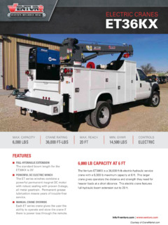 Venco Venturo ET36KX Specifications