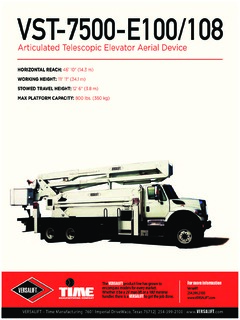 Versalift VST-7500-E108 Specifications