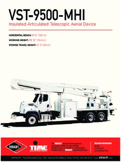 Versalift VST-9500-MHI Specifications