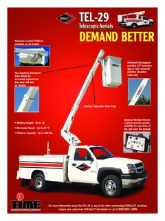 Versalift TEL-29-EI Specifications