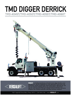 Versalift TMD-4060T Specifications