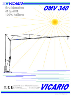 Vicario OMV 340 Specifications