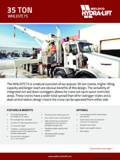 Weldco Hydra-Lift WHL35TC75 Specifications