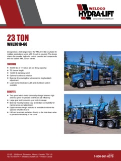 Weldco Hydra-Lift WHL3010-60 Specifications