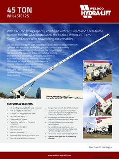 Weldco Hydra-Lift WHL45TC125 Specifications