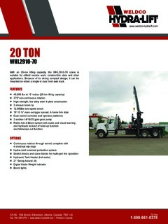 Weldco Hydra-Lift WHL2910-70 Specifications