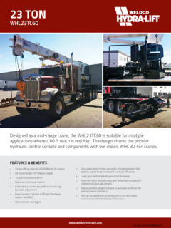 Weldco Hydra-Lift WHL23TC60 Specifications