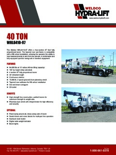 Weldco Hydra-Lift WHL6410-97 Specifications