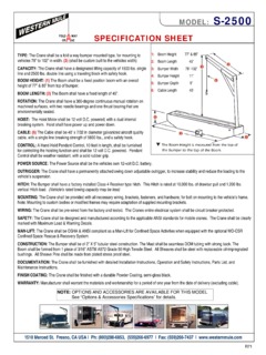 Western Mule S-2500 Specifications