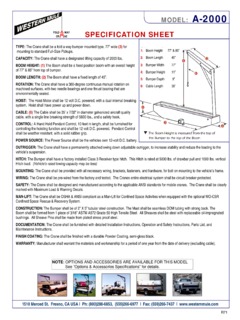Western Mule A-2000 Specifications