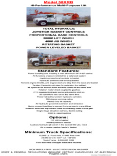 Wilkie Mfg. MODEL 58XRB Specifications