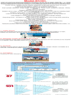 Wilkie Mfg. Model 87 Specifications