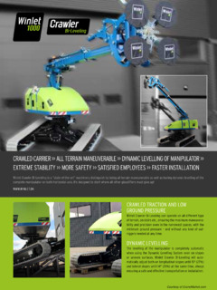 Winlet Winlet Crawler BL Specifications