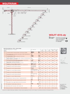 Wolffkran WOLFF 4518 city Specifications