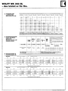 Wolffkran WK 262 SL Specifications