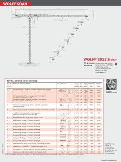 Wolffkran WOLFF 6023.6 clear Specifications