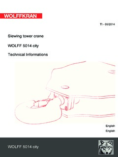 Wolffkran WOLFF 5014 city Specifications