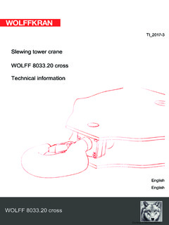 Wolffkran WOLFF 8033.20 cross Specifications