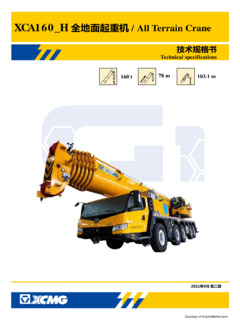 XCMG XCA160H Specifications
